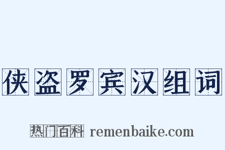 侠盗罗宾汉组词是什么意思的图片